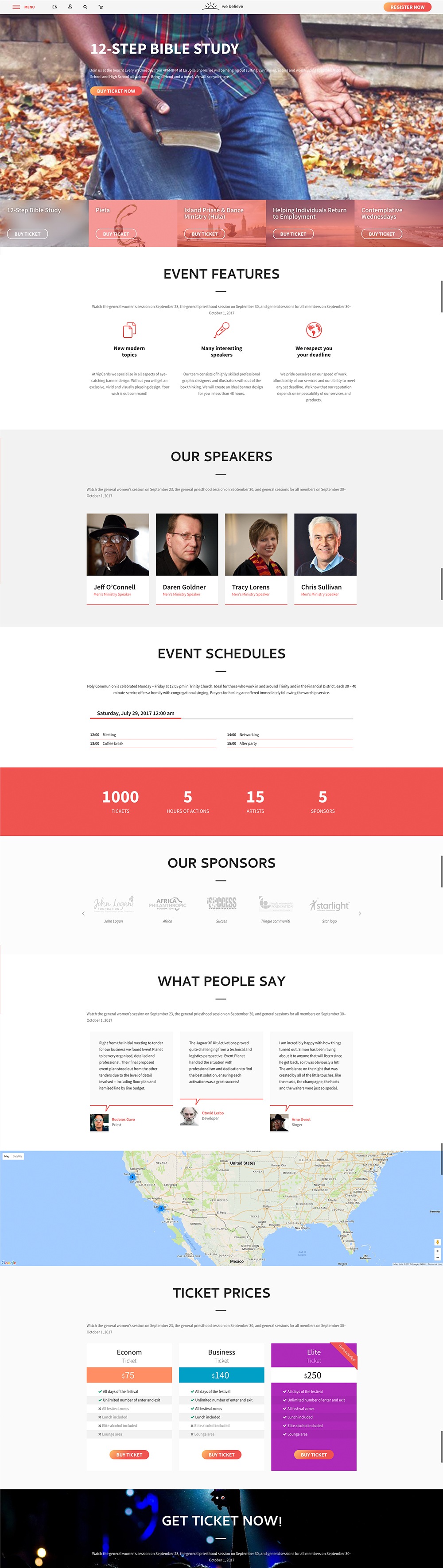 Buy events WP themes 2017